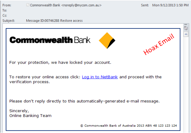 Hoax email 3